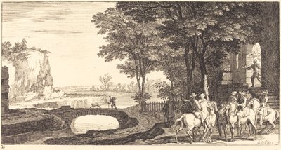 Paisaje con Jinetes y Puente de Sébastien  Le Clerc I
