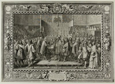 Renovación de la alianza entre franceses y suizos en 1663 de Sébastien Le Clerc the elder
