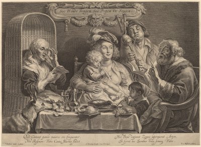 El concierto familiar de Schelte Adams Bolswert after Jacob Jordaens