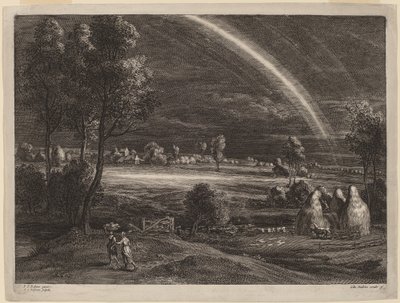Paisaje con un gran arco iris de Schelte Adams Bolswert after Sir Peter Paul Rubens