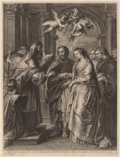El matrimonio de la Virgen de Schelte Adams Bolswert after Sir Peter Paul Rubens