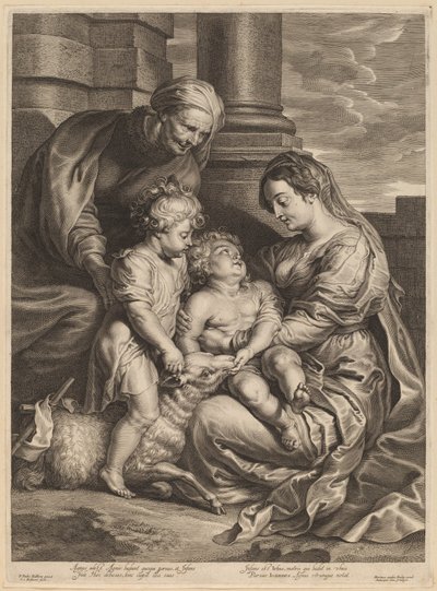 La Virgen y el Niño con Santa Ana y San Juan de Schelte Adams Bolswert, after Sir Peter Paul Rubens
