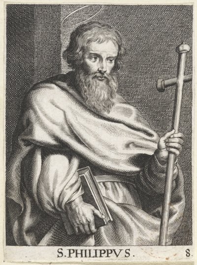 san filipo S. Philippus (título sobre el objeto) Cristo, María y los Apóstoles (título de la serie) de Schelte Adamsz. Bolswert (possibly)