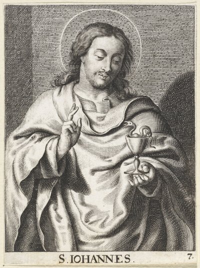 San Juan Evangelista S. Johannes (título sobre el objeto) Cristo, María y los Apóstoles (título de la serie) de Schelte Adamsz. Bolswert (possibly)
