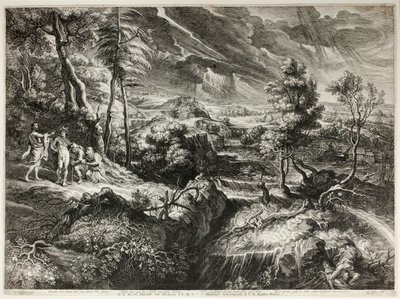 Paisaje con Filemón y Baucis, de Grandes Paisajes de Schelte Adamsz. Bolswert