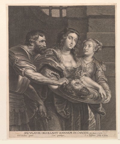 Salomé recibe la cabeza de Juan el Bautista de Schelte Adamsz. Bolswert