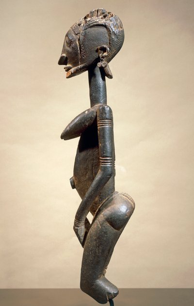 Escultura de madera y metal, de Maestro de ojos rasgados, altura 59 cm, arte tribal Dogon Mali de School African