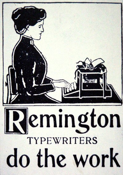 Anuncio de máquinas de escribir Remington de School American