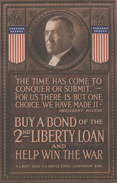 Compre un bono del 2º Préstamo Libertad y ayude a ganar la guerra, c.1917 (litografía) de School American