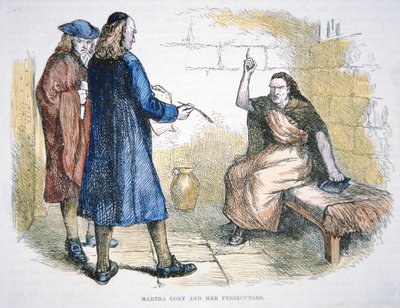 Martha Corey es acusada de brujería durante los juicios de Salem en 1692 de School American