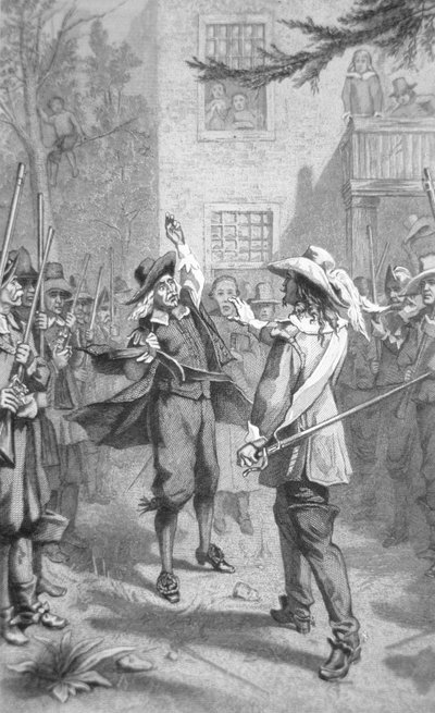 Nathaniel Bacon confronta a Sir William Berkeley de School American
