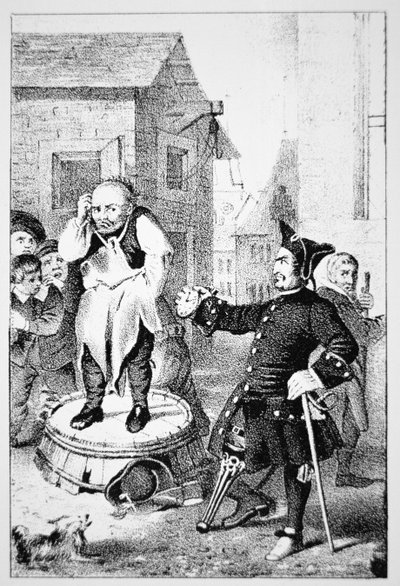 Peter Stuyvesant reprende a Willem Wickendam por predicar un sermón bautista de School American