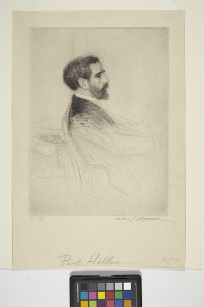 Retrato de Paul Helleu (tinta) de School American