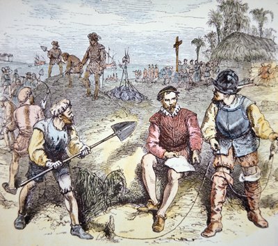 La fundación de San Agustín en Florida por los españoles en 1565 de School American