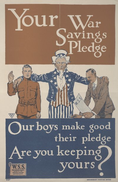 Su promesa de ahorro para la guerra. Nuestros muchachos cumplen su promesa. ¿Cumples tú la tuya de School American