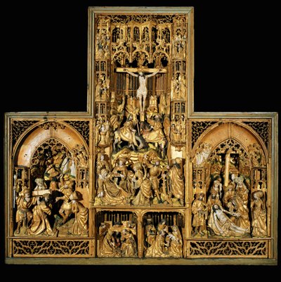 Altar de la Pasión, c.1500-10 (roble) de School Antwerp
