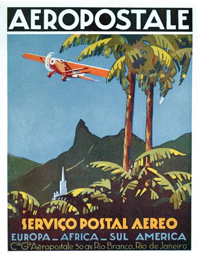 Aeropostale", Servicio Postal Aéreo, Río de Janeiro de School Brazilian