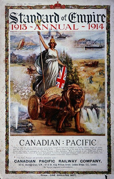 Anuncio en la portada del Standard of Empire Annual 1913-14 de School Canadian