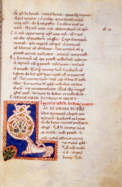 Miniatura página del Antiguo Testamento. Siglo XIII. Era carolingia. de School Carolingian