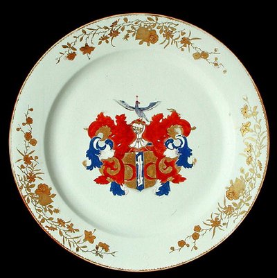 Un cargador de porcelana Imari chino con los brazos de Valckenier de Ámsterdam, c.1750 de School Chinese