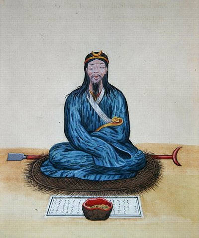 Un bonzo penitente, c.1785 de School Chinese