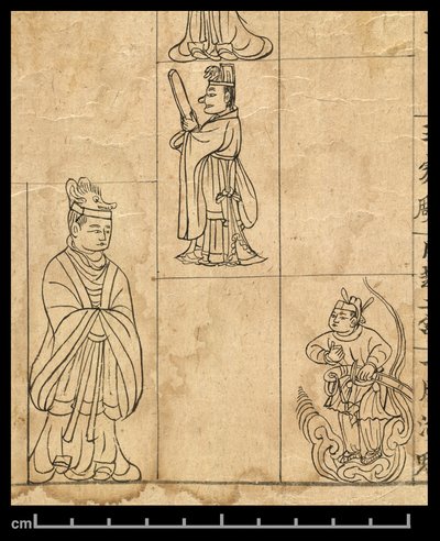 Almanaque de 978 d.C., Dunhuang Mogao, China, c.978 (tinta sobre papel) de School Chinese