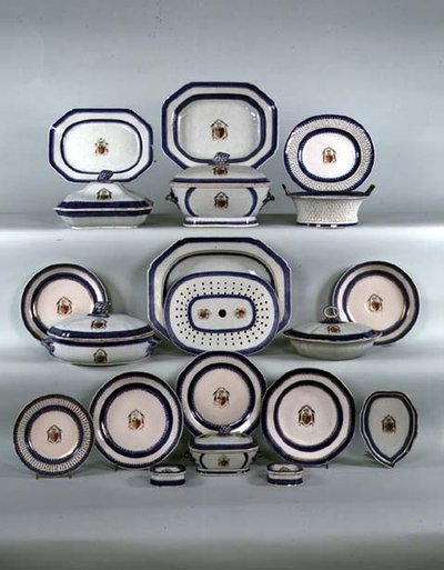 Servicio de cena de exportación china, c.1790 de School Chinese