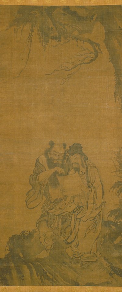 Inmortales daoístas (tinta sobre seda) de School Chinese