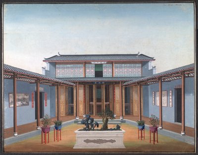 Templo de Honam - Patio con barrios residenciales de School Chinese
