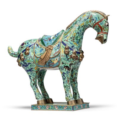 Caballo, siglo XX (esmalte cloisonné) de School Chinese