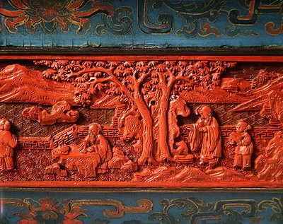 Jardinera, período Qianlong (1736-95) (detalle) de School Chinese