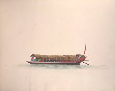Barco de músicas, c.1800-05 (acuarela sobre papel) de School Chinese