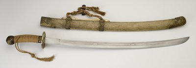 Sable de hoja de sauce de oficial (liuyedao) del período tardío de Qing de School Chinese