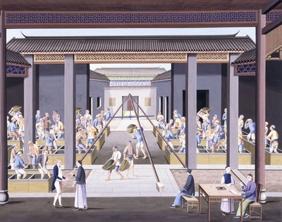 Moliendo el té, c.1800 de School Chinese