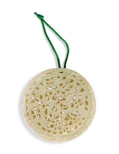 Perfume circular de dos partes reticulado (jade blanco) de School Chinese