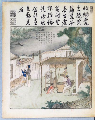 Hilar seda, ilustración de Yu Tche Keng Tche T