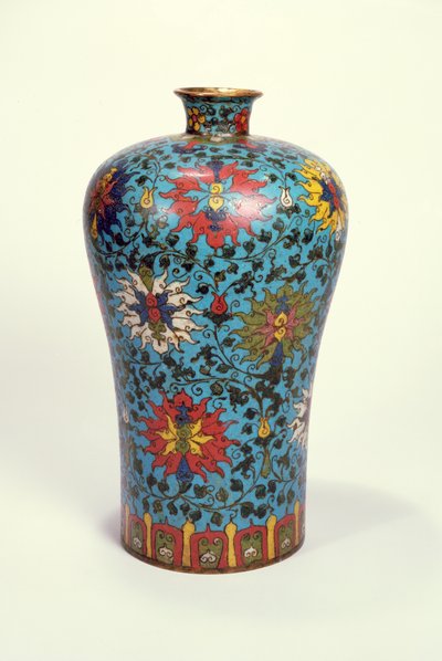 Jarrón (esmalte cloisonné) de School Chinese