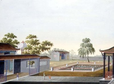 Jardín amurallado, c.1820-40 de School Chinese