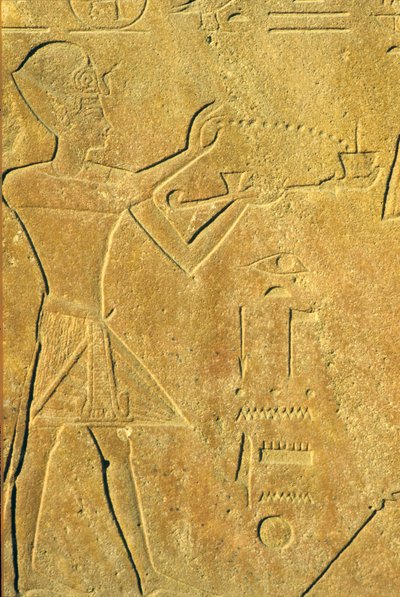 Antiguo Egipto, Escultura mural, Karnak/Luxor, Hatshepsut ofrece incienso de School Egyptian