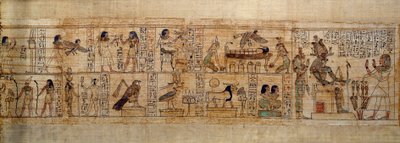 Arte egipcio antiguo: Papiro mitológico de Serimen (detalle) de School Egyptian