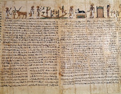 Antigüedad egipcia: Papiro de un Libro de los Muertos. Época Baja. París, Museo del Louvre de School Egyptian