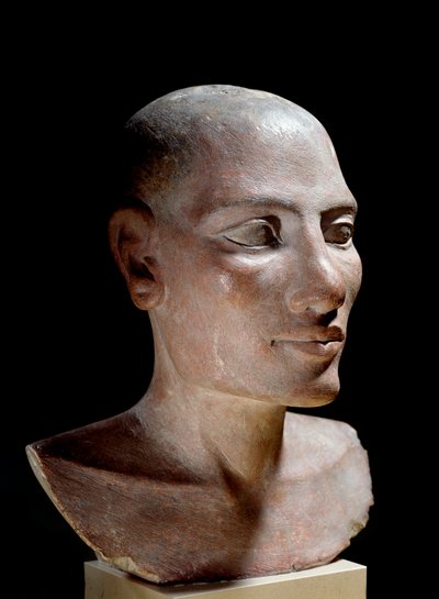 Antigüedad egipcia: Cabeza de Sal. Escultura de piedra caliza, Imperio Antiguo (alrededor de 2700-2200 a.C.). París, museo del Louvre - Antigüedad egipcia: Cabeza de un joven varón llamada “Cabeza de Sal”, piedra caliza pintada, Reino Antiguo (alrededor de de School Egyptian