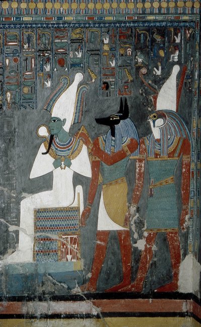 Luxor, Tebas: Valle de los Reyes, tumba de Horemheb (-1343 - -1314), faraón egipcio en la que aparece la diosa Isis. de School Egyptian