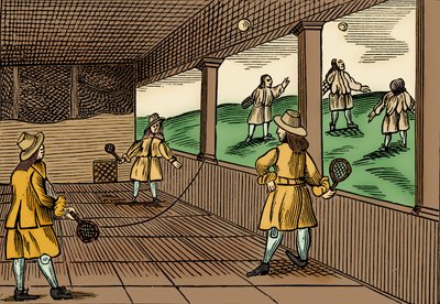 Un partido de tenis, de "Orbis Pictus" de John Amos de School English