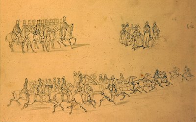 Un boceto de caballos de School English