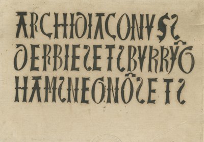 Iglesia de Barton under Needwood - inscripciones: facsímil en tinta de School English
