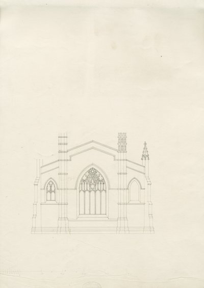 Burton-upon-Trent - Iglesia de la Santísima Trinidad: dibujo, nd [?1820s] de School English