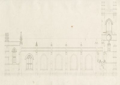 Iglesia de la Santísima Trinidad en Burton-upon-Trent: dibujo de School English