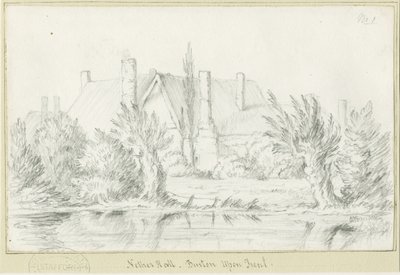 Burton-upon-Trent - Nether Hall: dibujo a lápiz, nd [?siglo XIX] de School English