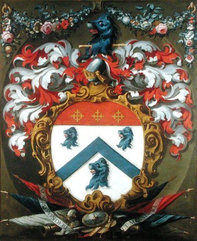 Escudo de armas de Sir Christopher Wren (1632-1723) de School English
